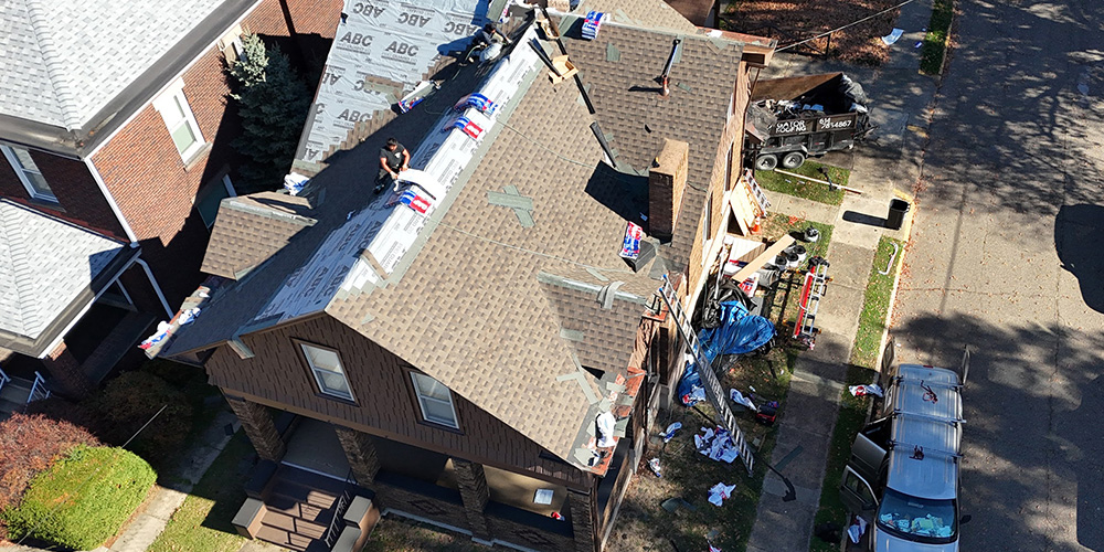 Residential roofing project